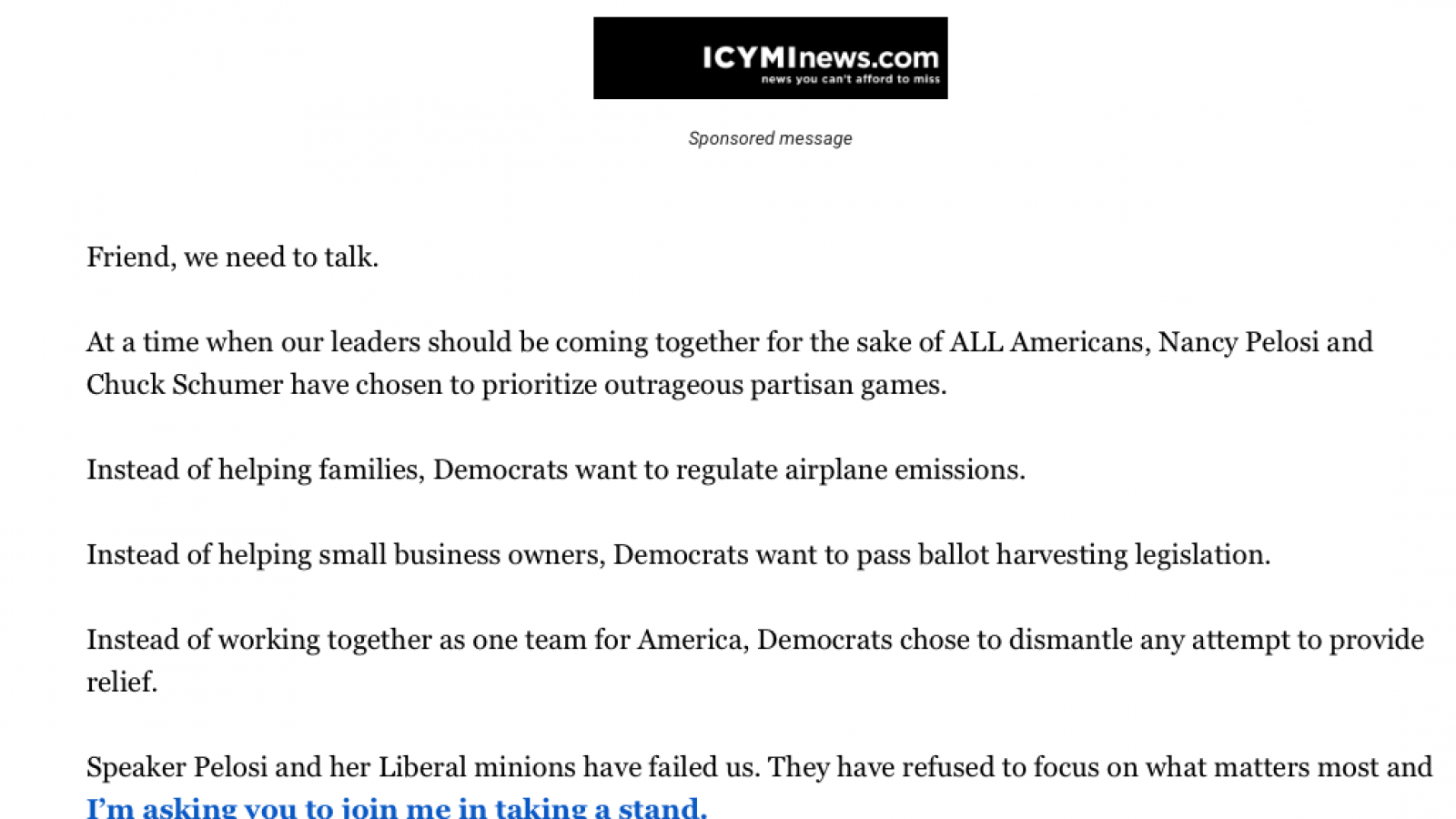 Email screenshot 