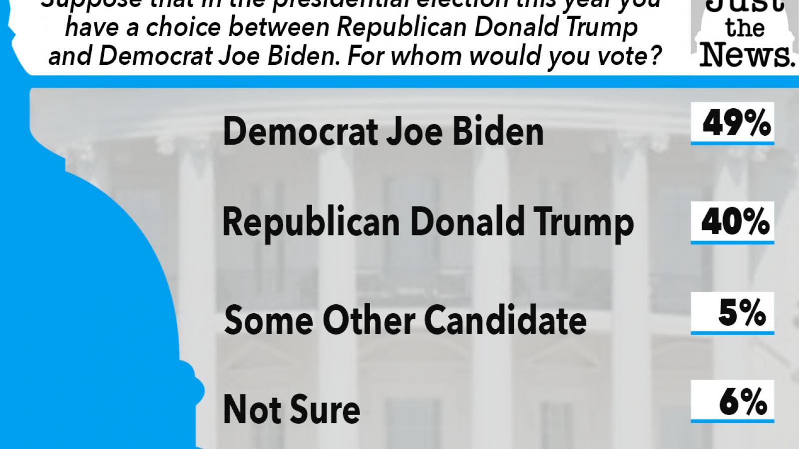 Who would you pick as president: Republican Donald Trump and Democrat Joe Biden.