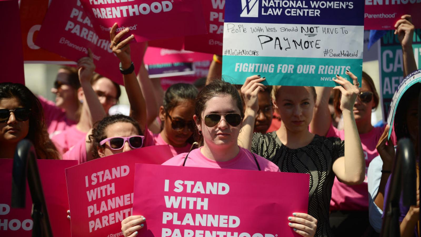 Planned Parenthood support rally in Washington, DC