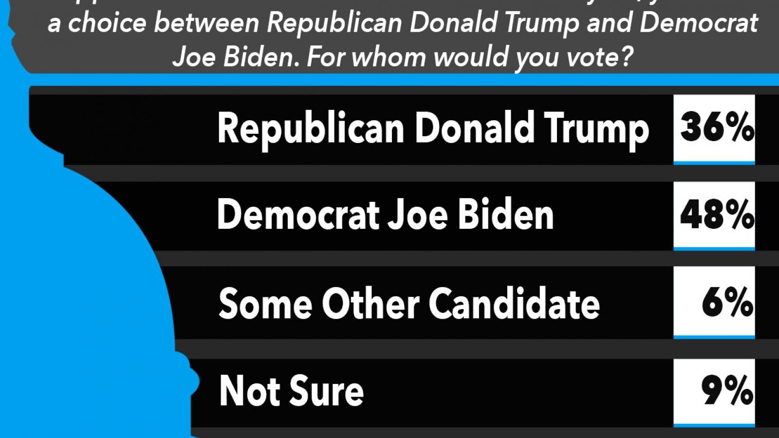 Just the News Poll, Who would you Vote for between Trump and Biden?