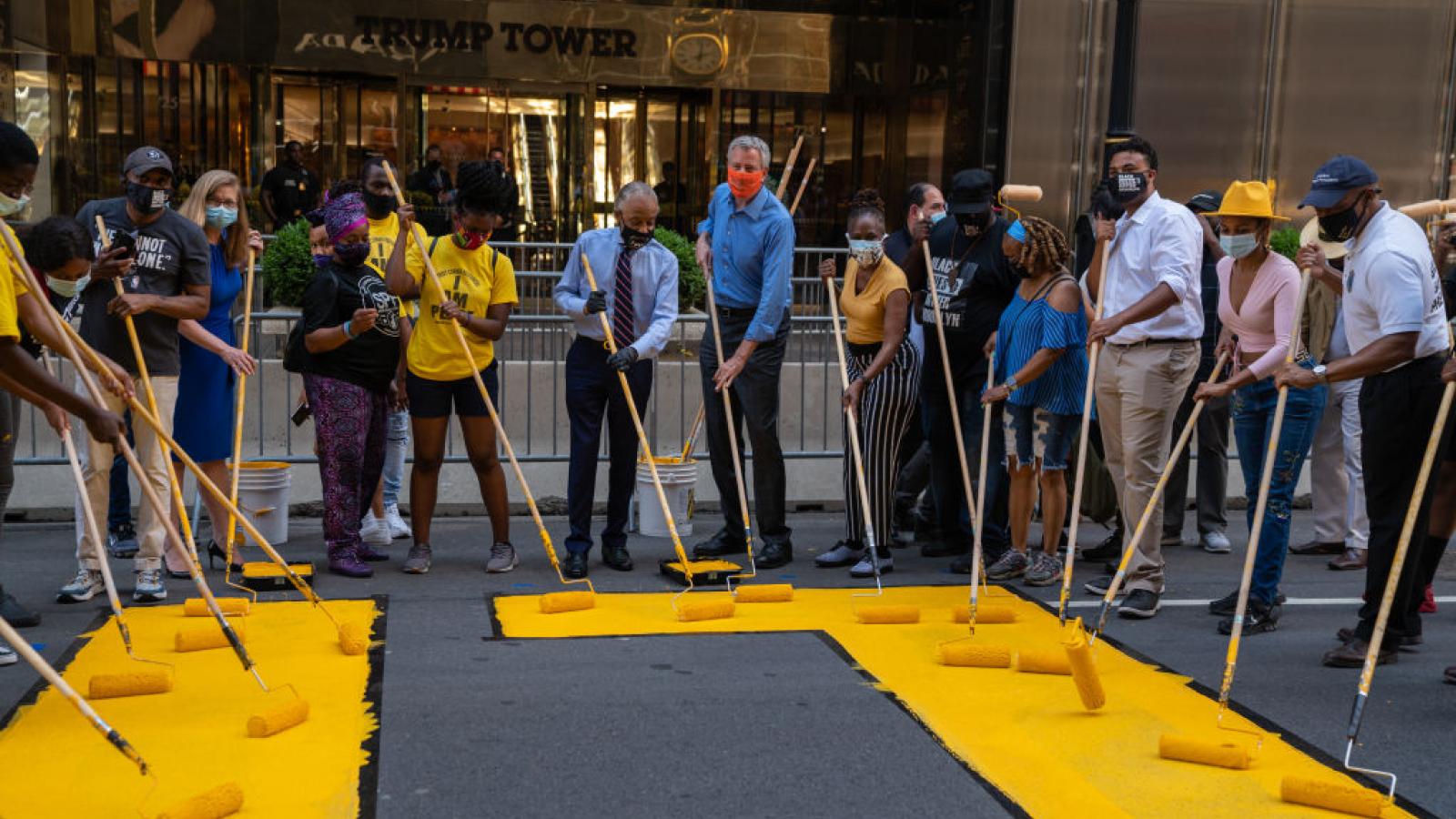 Sharpton, BLM mural