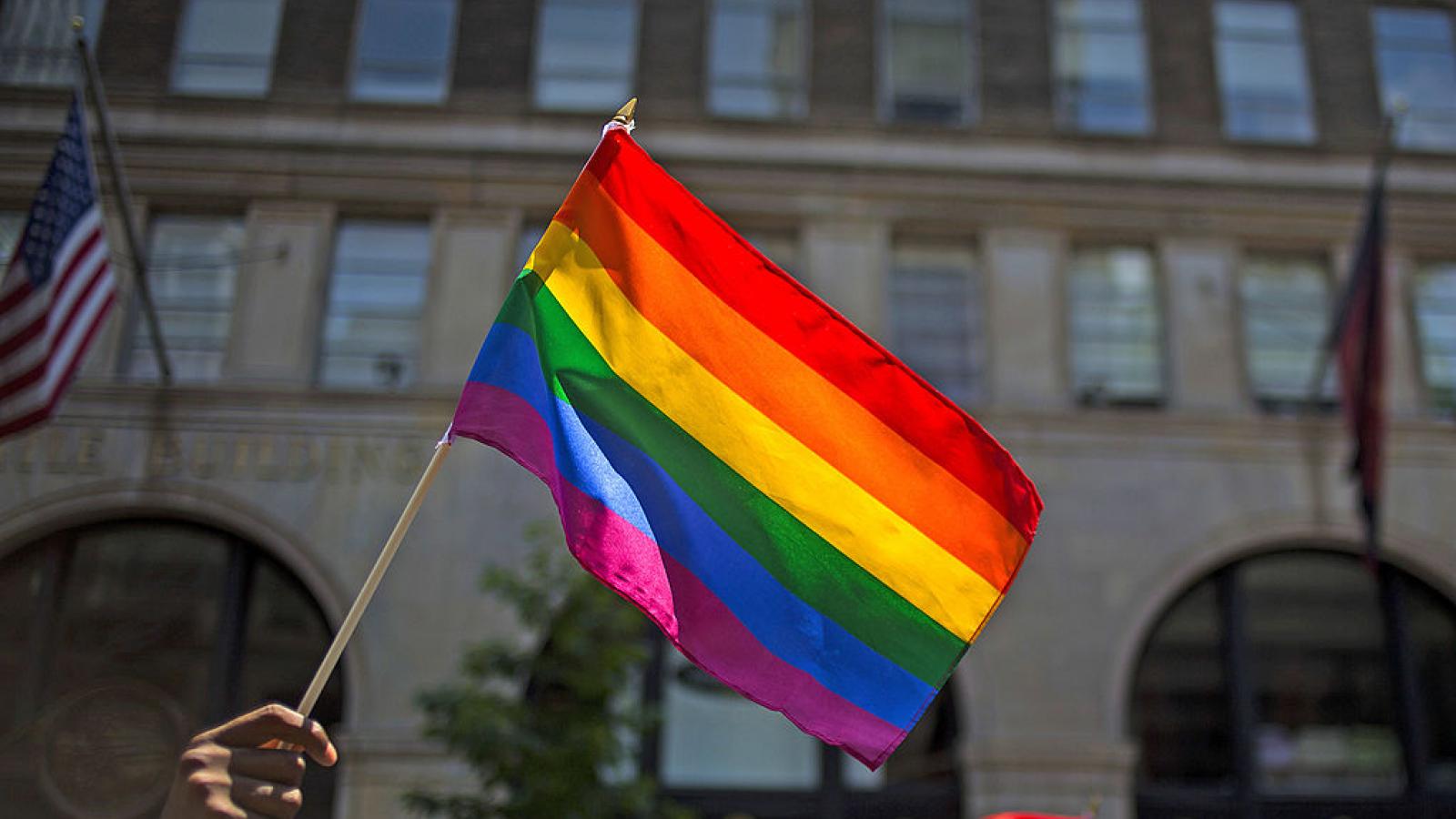 Gay Pride flag.