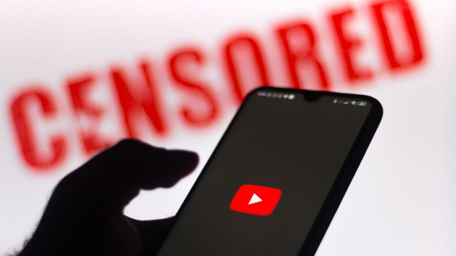 Youtube log with "censored" in the background.
