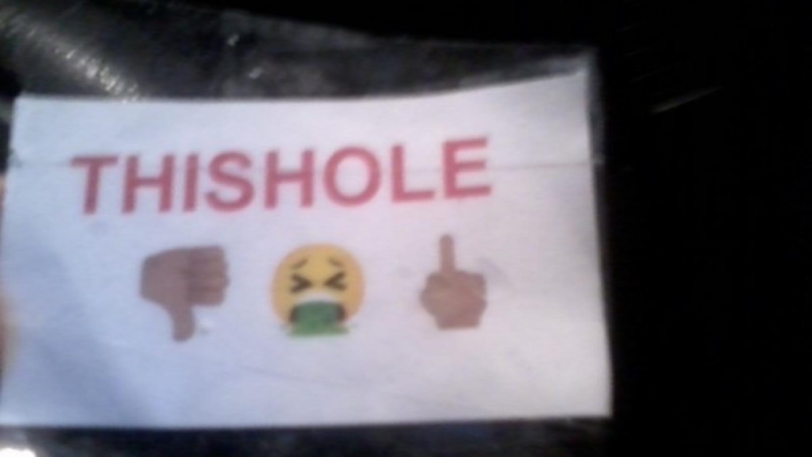 Sticker allegedly referring to Thistle Pettersen
