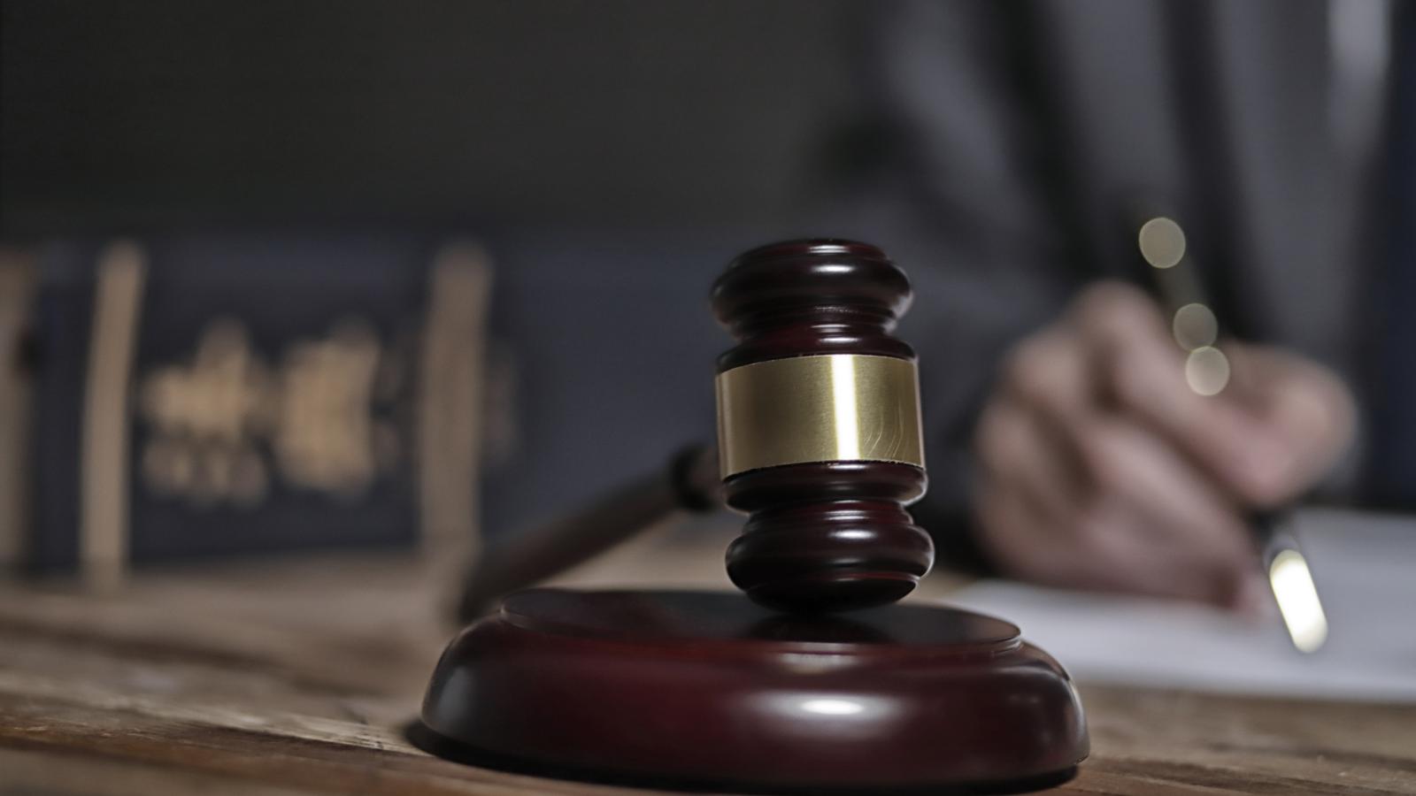 Gavel in legal office