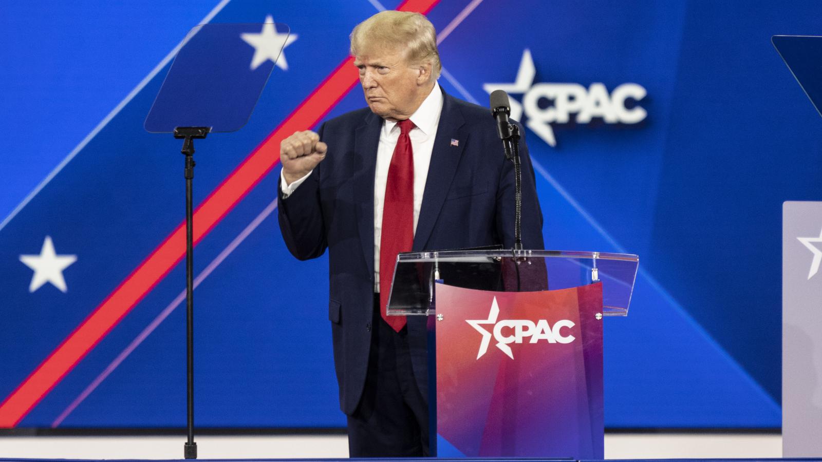 Trump at past CPAC event