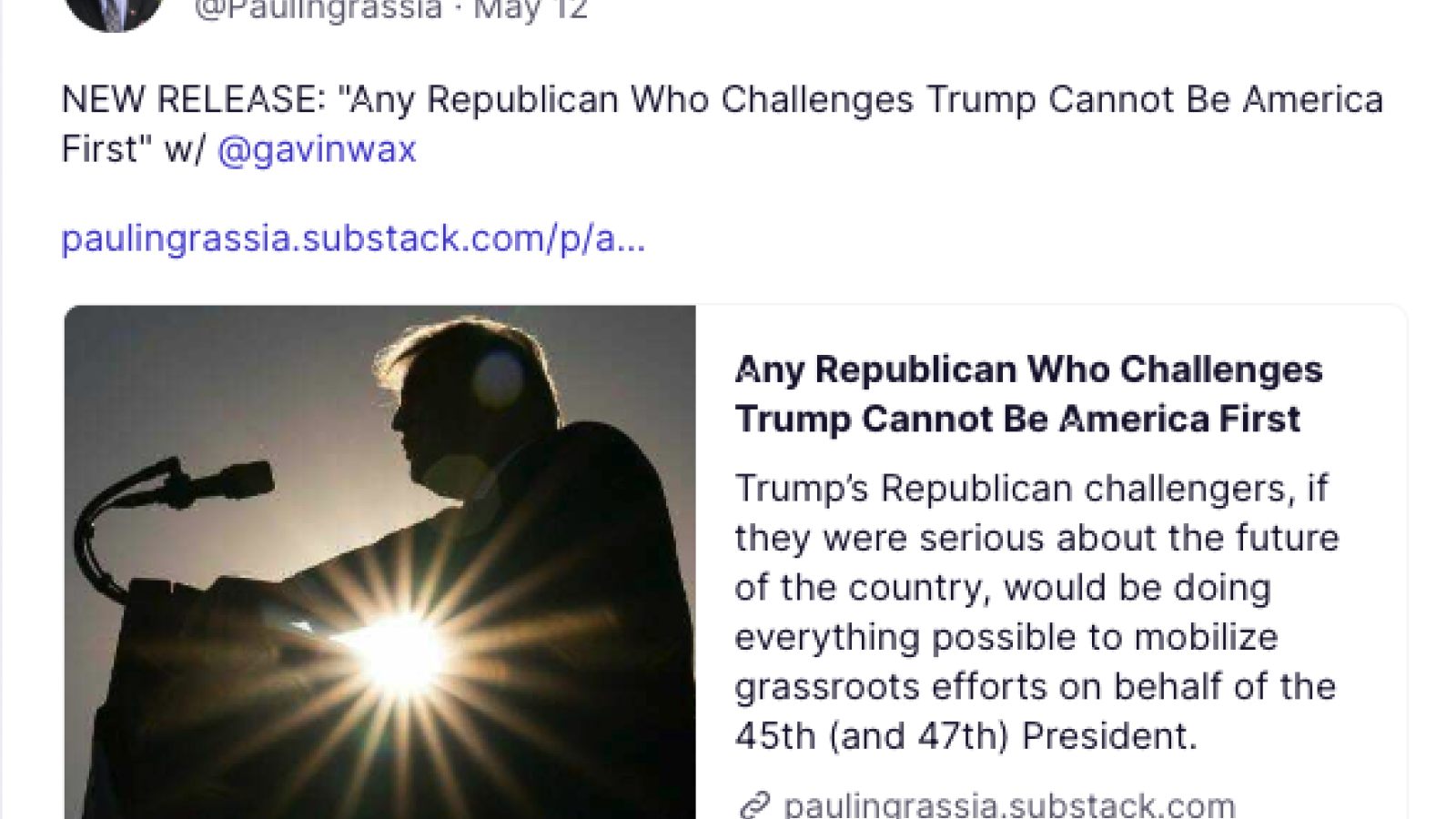 Trump ReTruth on Truth Social