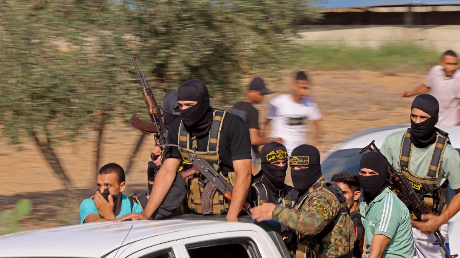 Palestinian militants, Israel, Oct. 7, 2023